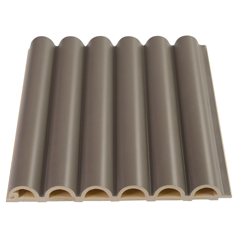 Bredde 158 mm Tykkelse 15 mm Rillet trækorn PVC WPC Wave Panel