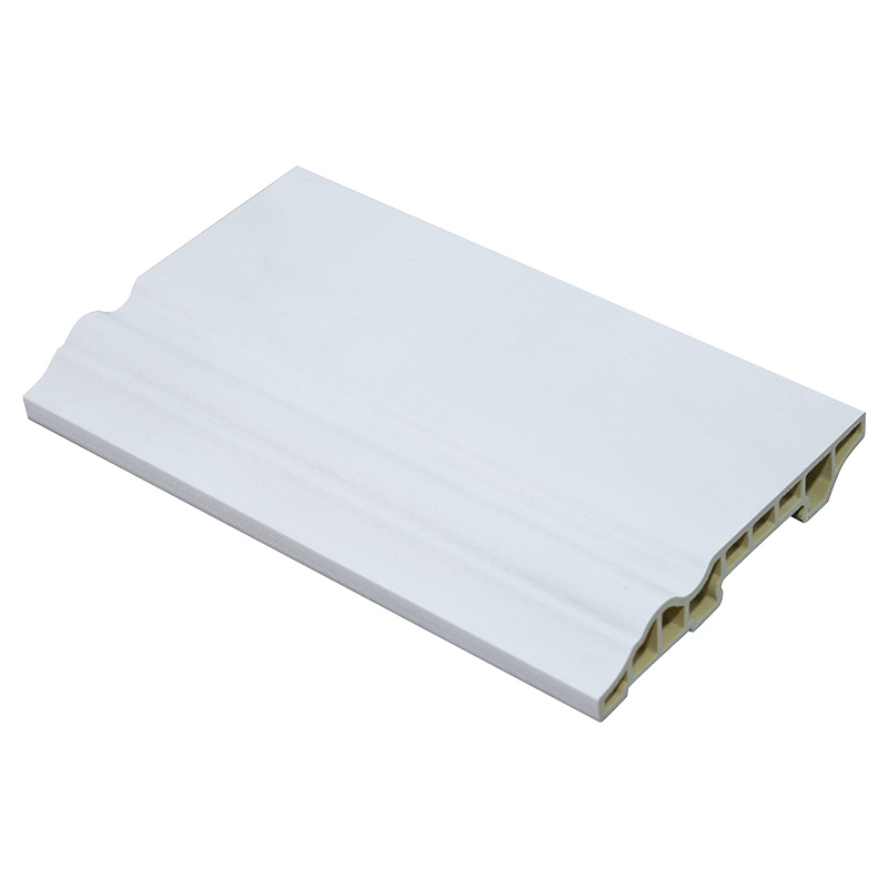 80 mm trækornet WPC fodpanel med PVC-kompositbase